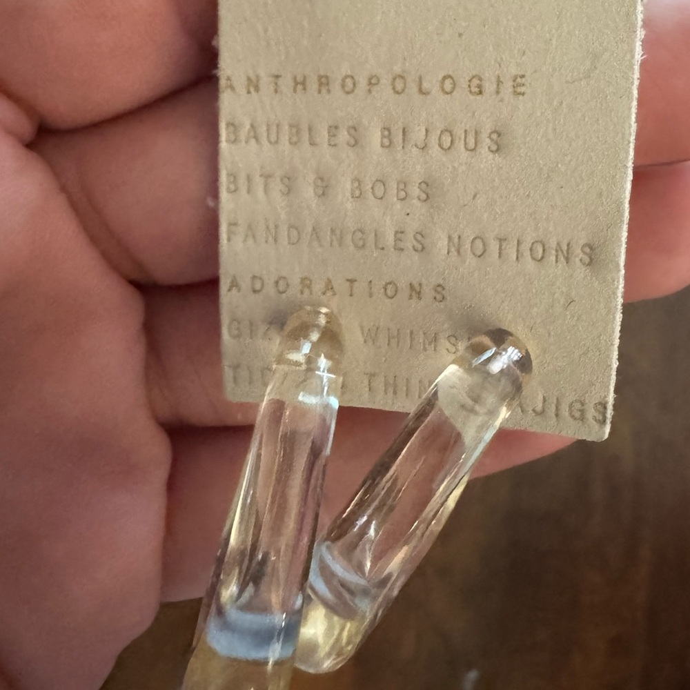 NWT Anthropologie Transparent Glass Earrings - Picture 5 of 10